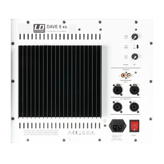 LD Systems DAVE 8 XS W aktív, kompakt 8"-os PA rendszer, fehér