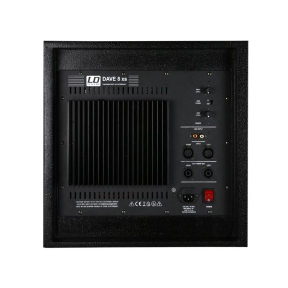 LD Systems DAVE 8 XS aktív, kompakt 8"-os PA rendszer, fekete