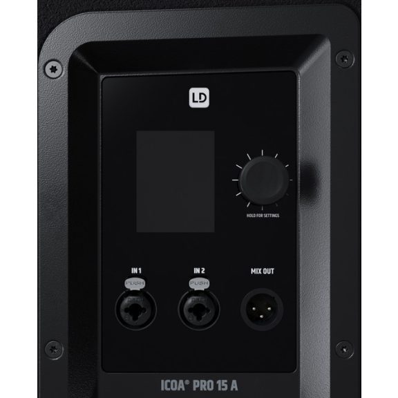 LD Systems ICOA PRO 15 A – 15" Aktív Koaxiális PA Hangfal, 1500W RMS, Bluetooth + App vezérlés