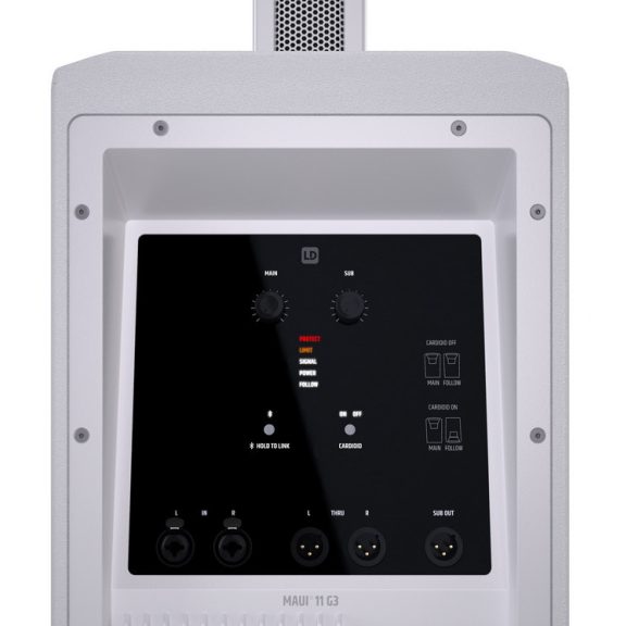 LD Systems MAUI® 11 G3 hordozható oszlop PA rendszer, kardioid iránykarakterisztika, fehér