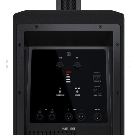 LD Systems MAUI® 11 G3 hordozható oszlop PA rendszer, kardioid iránykarakterisztika, fekete