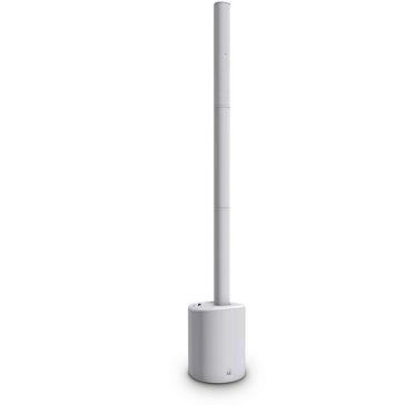   LD Systems MAUI 5 GO W kompakt akkumulátorról működő aktív PA torony rendszer, beépített keverő és Bluetooth, fehér