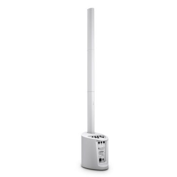   LD Systems MAUI 5 GO W kompakt akkumulátorról működő aktív PA torony rendszer, beépített keverő és Bluetooth, fehér
