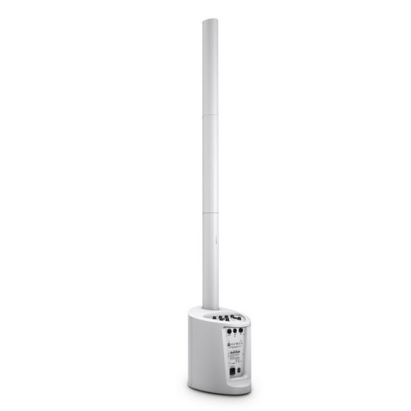 LD Systems MAUI 5 GO W kompakt akkumulátorról működő aktív PA torony rendszer, beépített keverő és Bluetooth, fehér