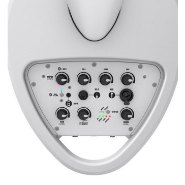  LD Systems MAUI 5 GO W kompakt akkumulátorról működő aktív PA torony rendszer, beépített keverő és Bluetooth, fehér