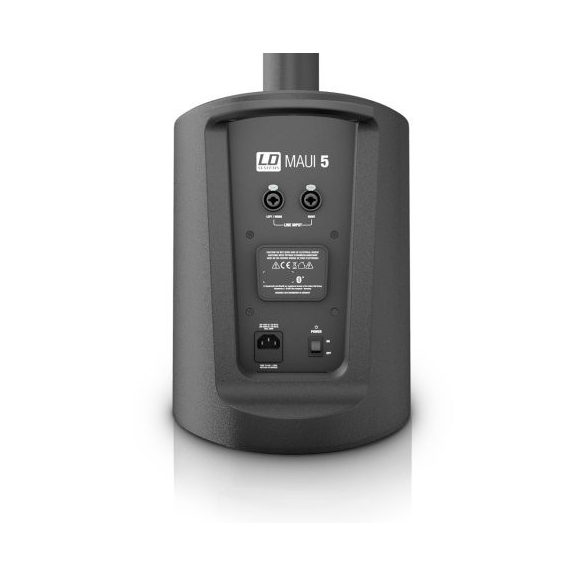 LD Systems MAUI 5 kompakt aktív PA torony rendszer, beépített keverő és Bluetooth, fekete