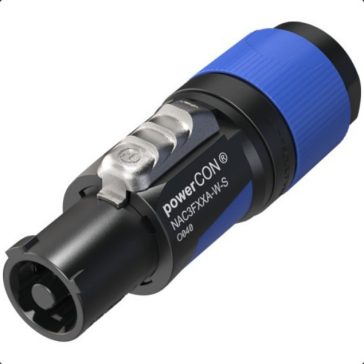   Neutrik NAC3FXXA-W-S powerCON lengő hálózati bemenet, kék, 6-12 mm átmérőjű kábelhez