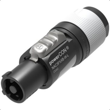   Neutrik NAC3FXXB-W-L powerCON lengő hálózati kimenet, szürke, 10-16 mm átmérőjű kábelhez 