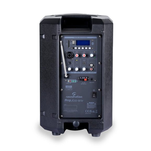 SOUNDSATION PROVIBE 8AIR – Hordozható akkumulátoros 8"-os Bluetooth PA hangfal mobilalkalmazással (250W)