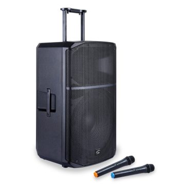   Soundsation ProVibe 15AIR – 15"-os hordozható akkumulátoros PA rendszer Bluetooth-szal és kerekekkel