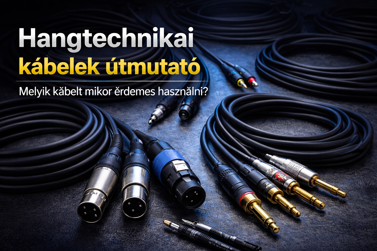 Hangtechnikai kábelek útmutató – Melyik kábelt mikor használd?