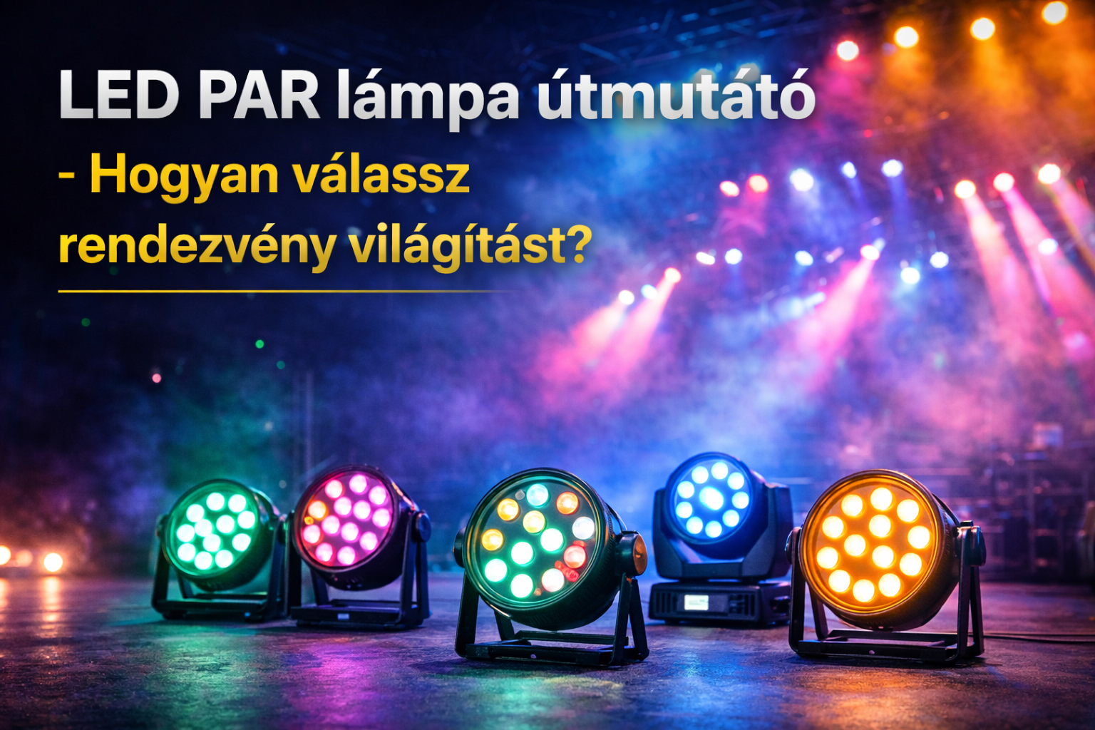 LED PAR lámpa útmutató – Hogyan válassz rendezvény világítást?
