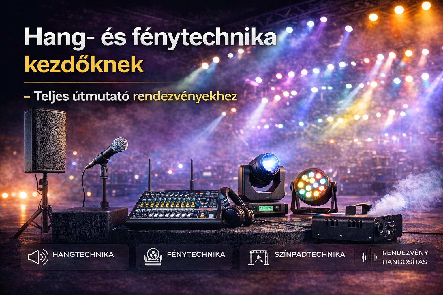 Hang- és fénytechnika kezdőknek – Teljes útmutató rendezvényekhez